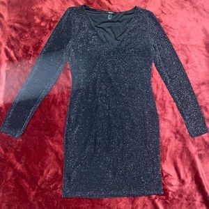 Forever 21 Black Sparkled Bodycon Dress